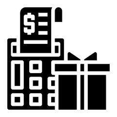 gift box glyph icon