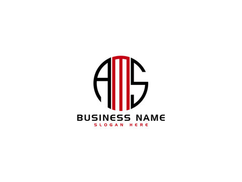 Letter AMS Logo Icon Vector Image Design For All Business