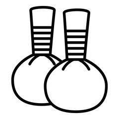 Massage bags line icon, vector illustration
