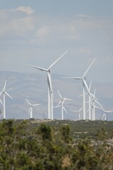 Palm Springs wind farm in motion