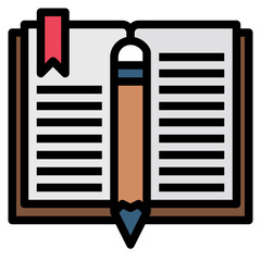 open book line icon