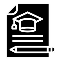 graduation cap glyph icon