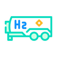 tank hydrogen color icon vector. tank hydrogen sign. isolated symbol illustration