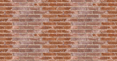 Naklejka premium Brick red wall. background of a old brick house. Seamless texture. Perfect tiled on all sides.