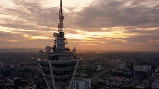 Aerial view of Alor Setar tower or locally known as menara Alor Setar