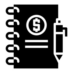 note book glyph icon