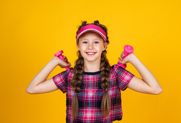 lets train for good health. active lifestyle. sport and fitness activity. cheerful teen girl