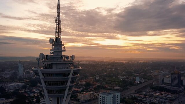Aerial view of Alor Setar tower or locally known as menara Alor Setar