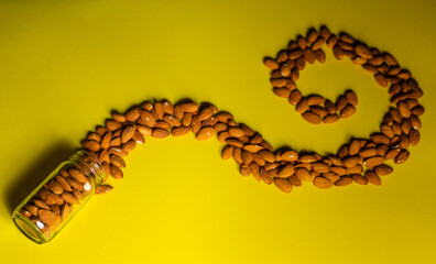 Almonds, Nuts, healthy food, diet, vegetable protein, product. milk, healthy food,. Latin American nuts, latin, 
