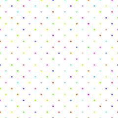 White luxury background with colorful beads. Seamless vector illustration. 