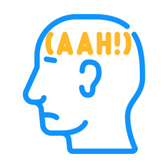 panic disorder color icon vector. panic disorder sign. isolated symbol illustration