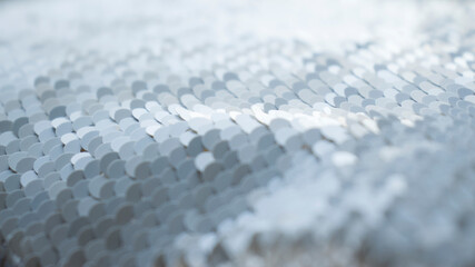 cold white cascade sequins