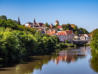 Fototapeta na wymiar Panoramablick über die Stadt Bernburg in Sachsen-Anhalt