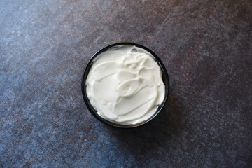 Delicious fresh plain vegan mayonnaise