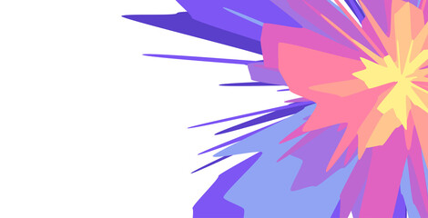 Obraz premium Color explosion background. Place for text. Holi Indian festival. Festive card, poster, flyer, web article, motion ink. Illustration