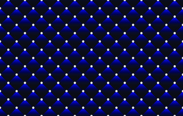 Blue luxury background with small pearls and rhombuses. Seamless vector illustration. 