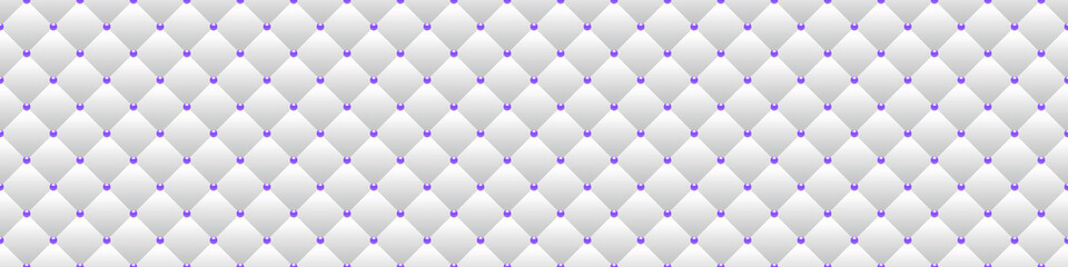 White luxury background with beads and rhombuses. Seamless vector illustration. 