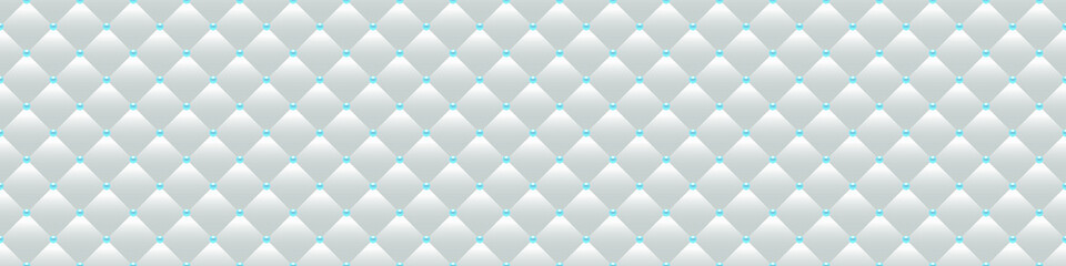 Fototapeta na wymiar White luxury background with beads and rhombuses. Seamless vector illustration. 