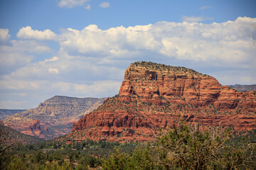 Colorful rocks on a desert mountain landscape