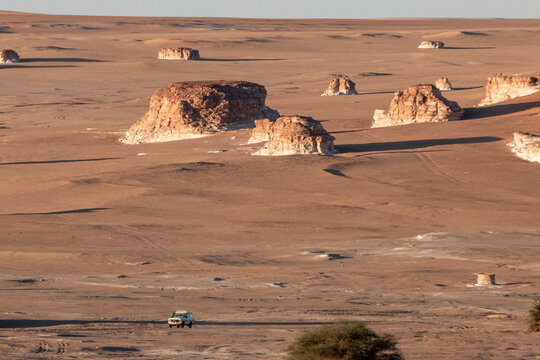 Panoramic view of Ennedi plateau, Sahara desert in Chad, Africa