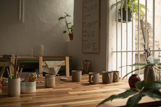 Interior of a ceramic workshop