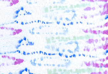 Fototapeta premium Floral Ikat Pattern. Cyan Tie Retro Aztec Design.