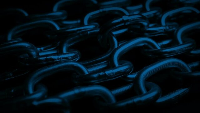 Metal Chains In The Dark Moving Shot