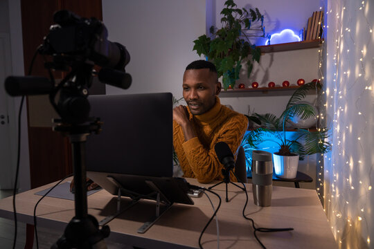 Influencer Talking At Live Streaming