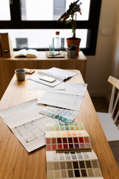 modern home office interior view