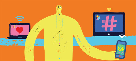 Illustration of Social Media Manager