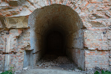 Fototapeta premium Abandoned Military Tarakaniv Fort (Dubno Fort, New Dubno Fortress) - a defensive structure of 19th century in Tarakaniv, Ukraine.