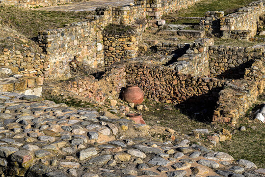 Old big pot in ancient city Bargala Macedonia