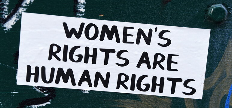 Plakat: "Women's rights are human rights"