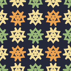 Seamless pattern with geometric ornament.