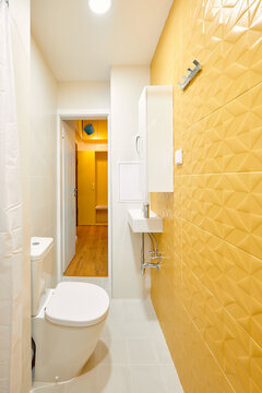 Tiny bathroom.