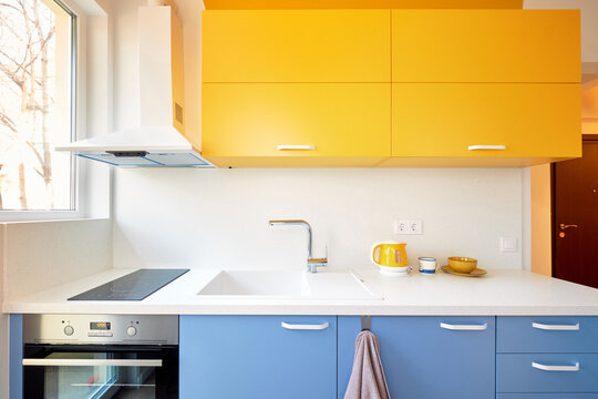 Tiny modern kitchen.