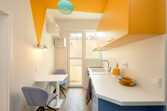 Tiny modern kitchen.