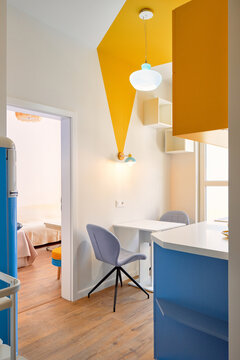 Tiny modern kitchen.