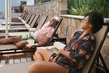 Black couple vacation