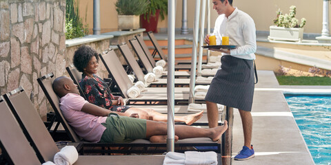 black couple vacation