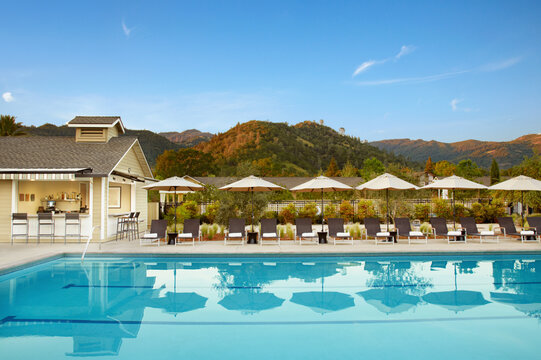 Luxury resort swimming pool