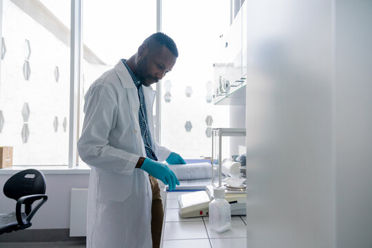 Researcher Working In Lab