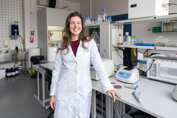 Smiling Researcher In Lab