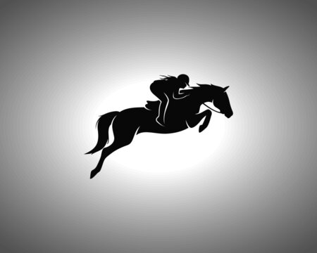 Horse Silhouette. Isolated Vector Animal Template for Logo Company, Icon, Symbol etc
