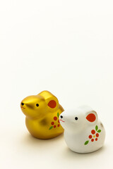 年賀素材、ネズミ