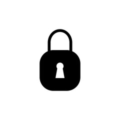 padlock icon with a keyhole in the center of the object