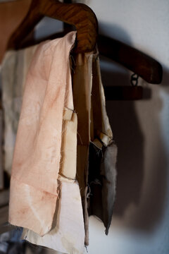 Hanging naturally dyed cloths