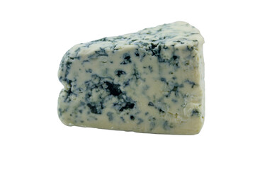 Blue cheese with mold isolated on white background