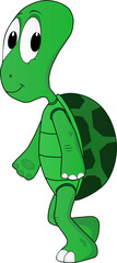 Cartoon illustration of a turtle