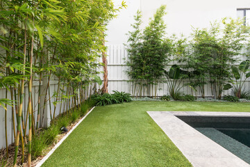Synthetic turf yard